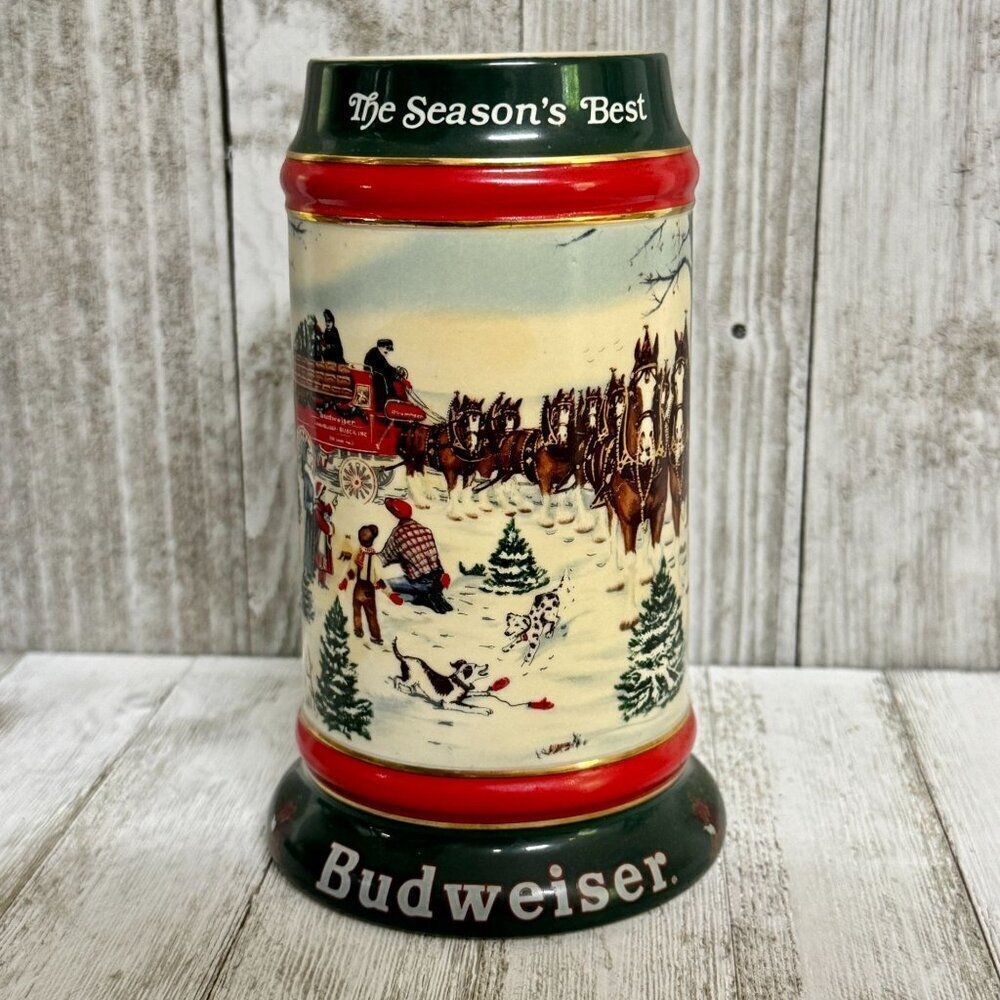 Vintage 1991 Budweiser Stein Tankard Ceramarte Brazil